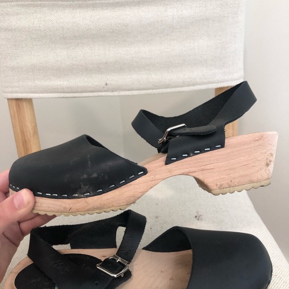 Lotta From Stockholm Black Leather Clogs - Picture 9 of 9